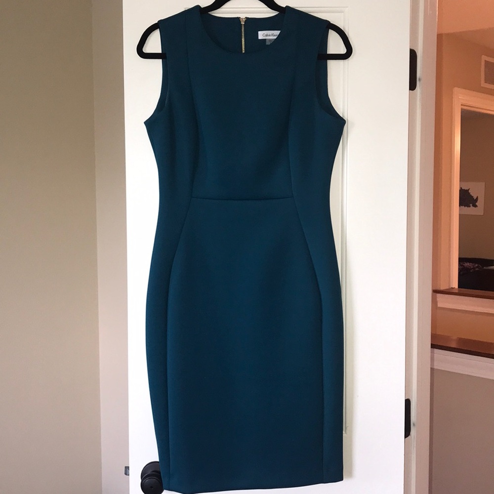 Teal Calvin Klein dress
